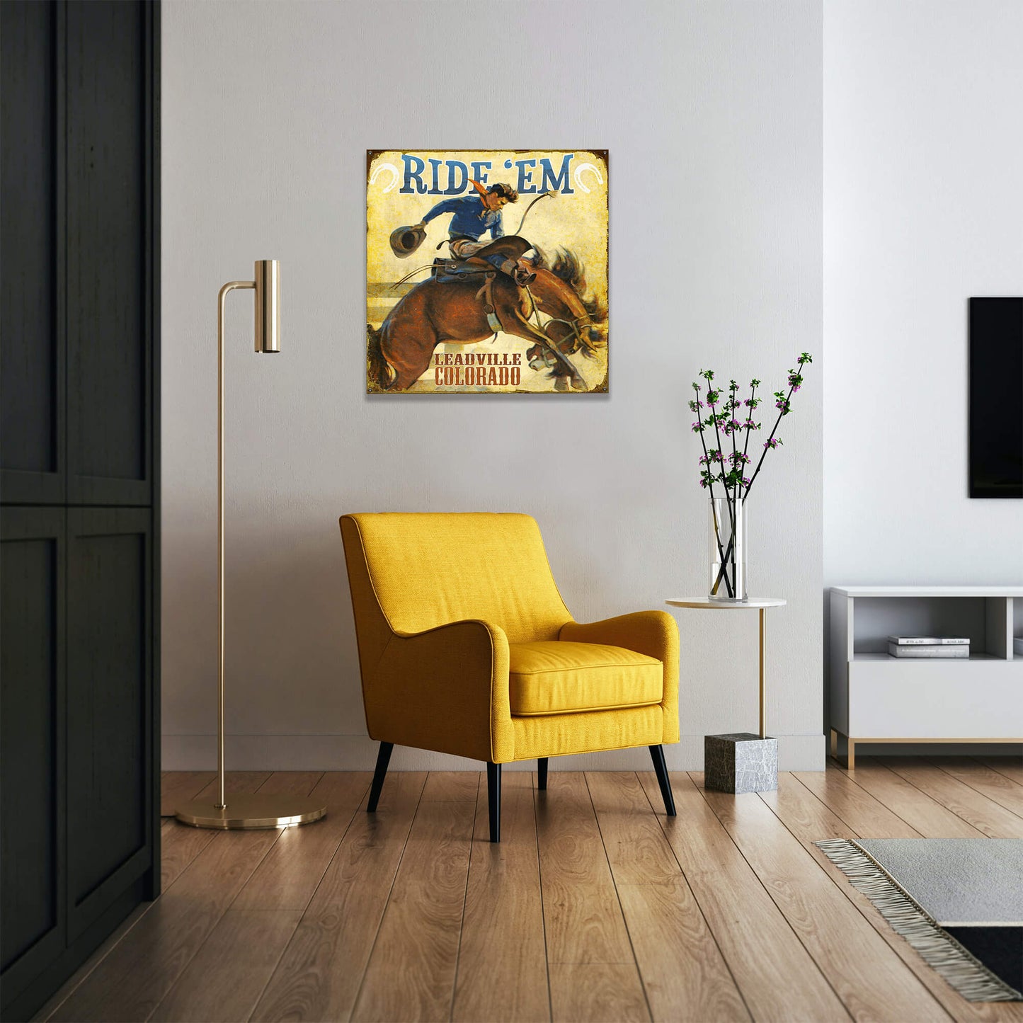 Ride 'Em Cowboy - Wood & Metal Wall Art