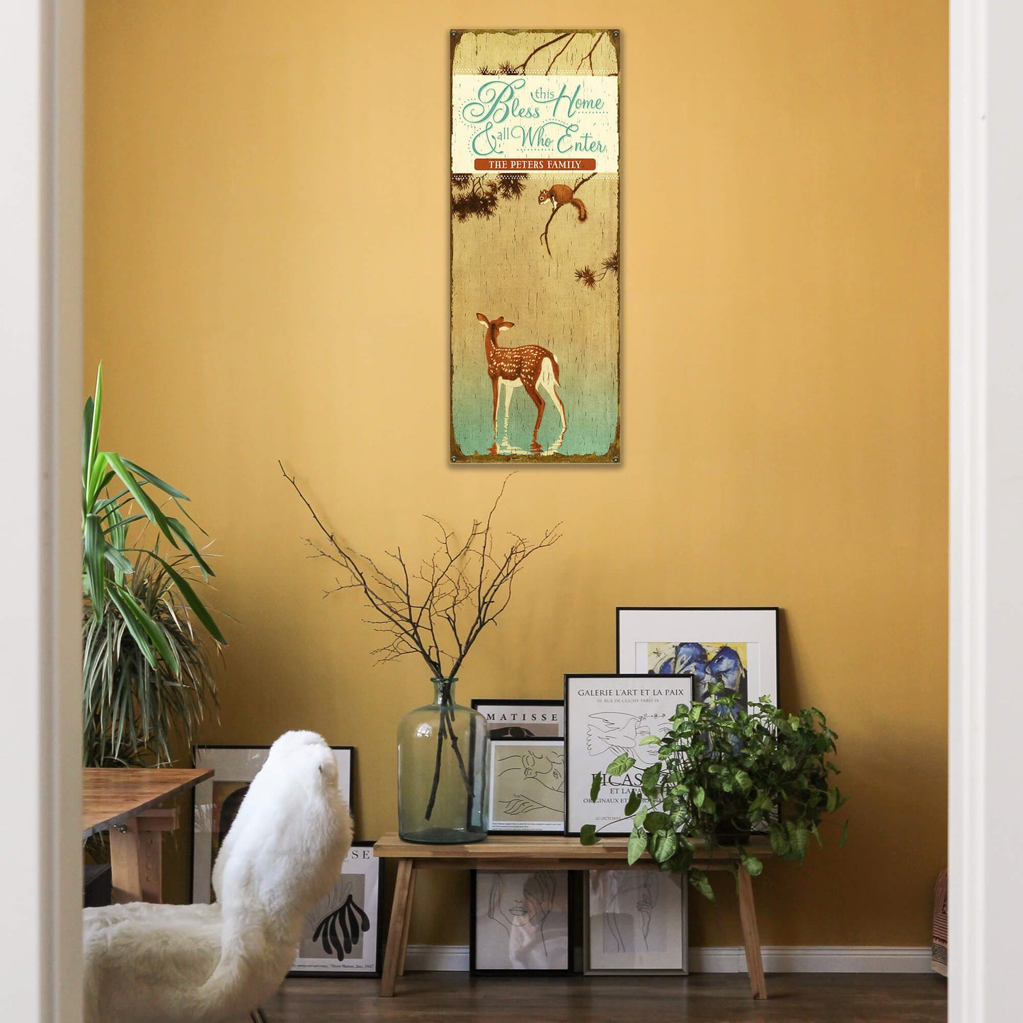Bless this Home and all Who Enter - Wood & Metal Wall Art