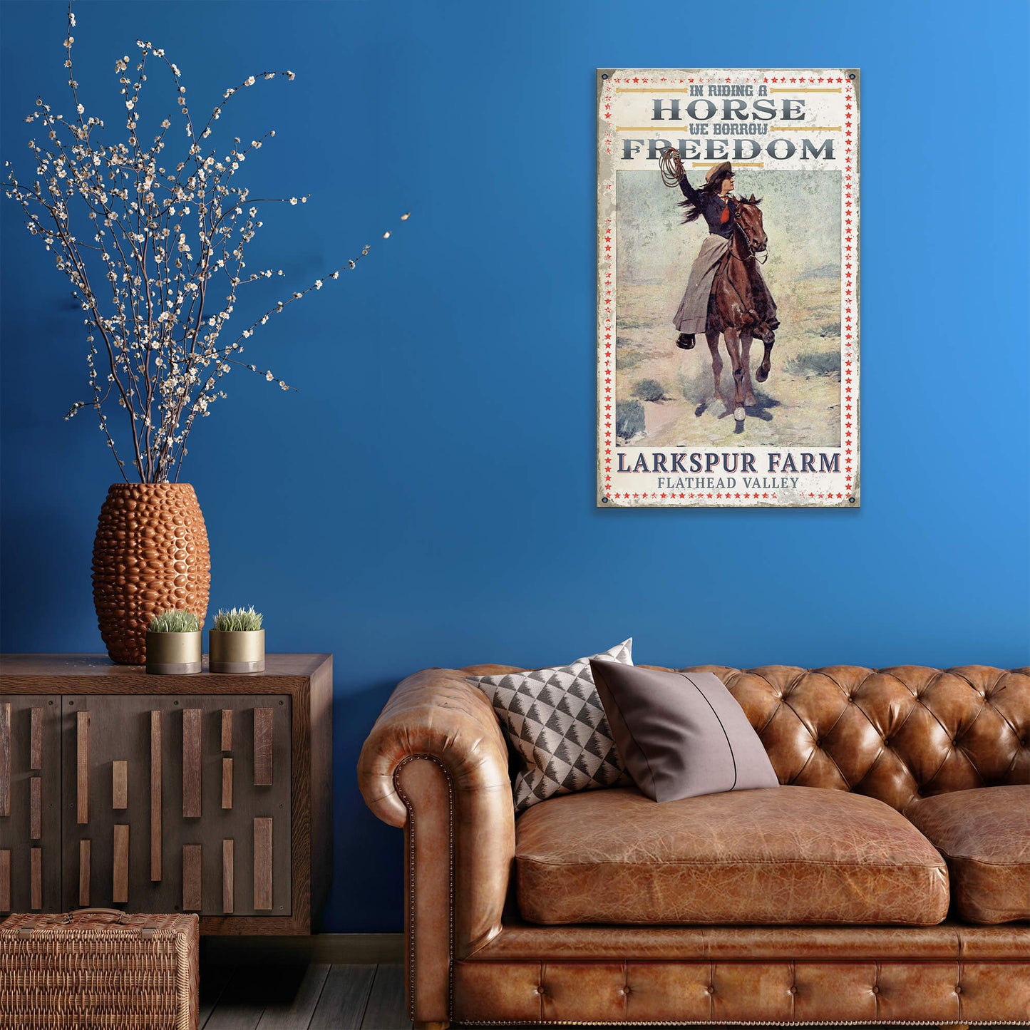 In Riding a Horse We Borrow Freedom - Wood & Metal Wall Art