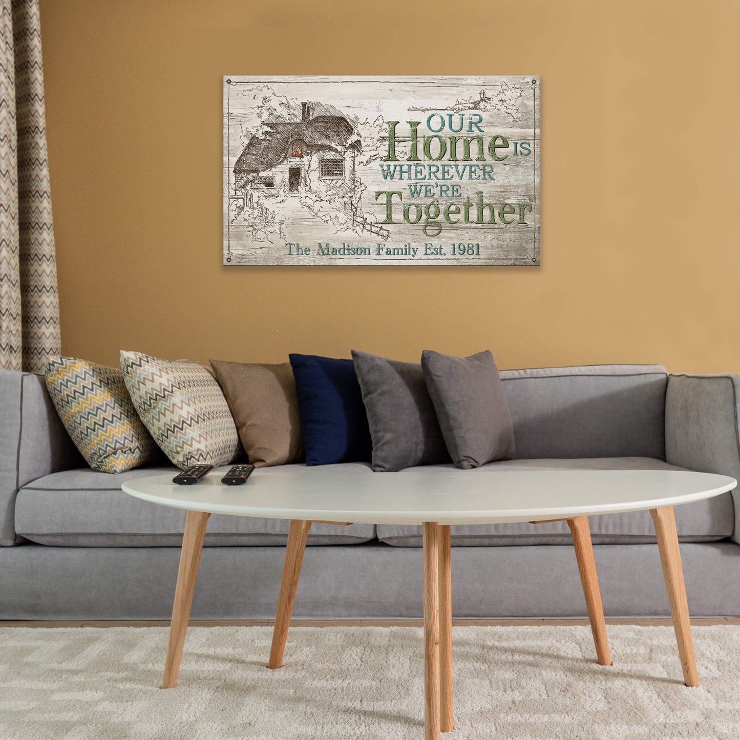 Our Home is Wherever We're Together - Wood & Metal Wall Art