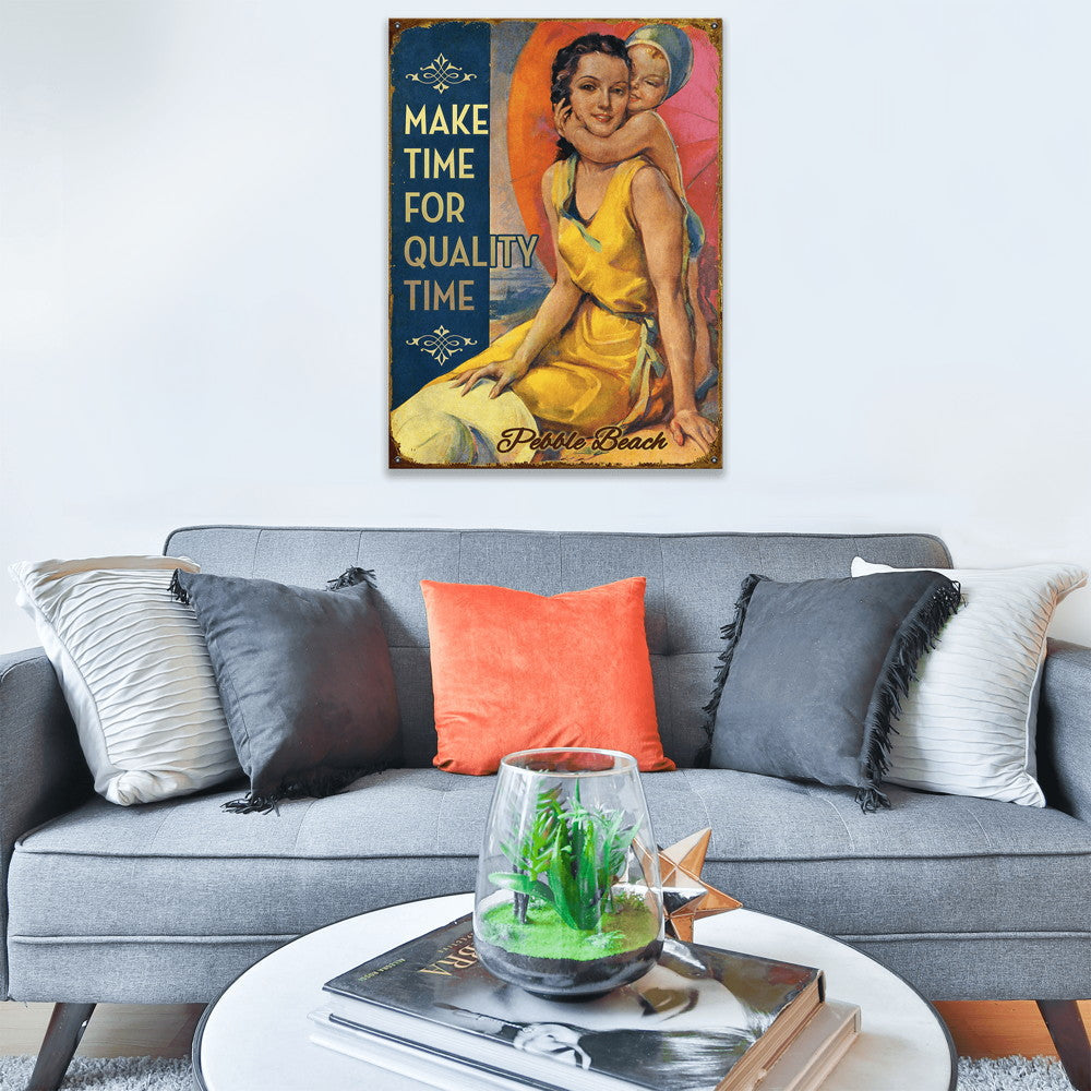 Make Time for Quality Time - Wood & Metal Wall Art