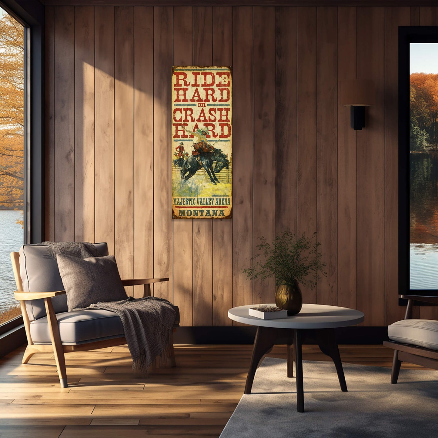 Ride Hard or Crash Hard - Wood & Metal Wall Art