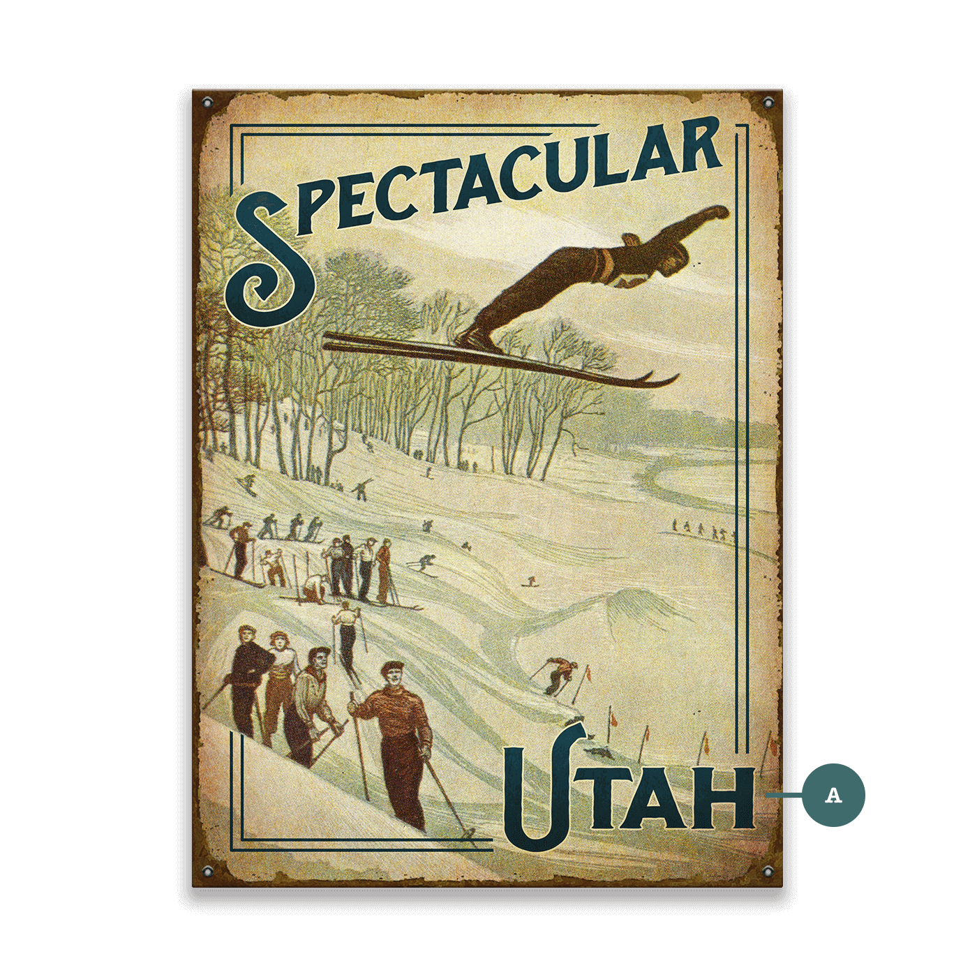 Spectacular Ski Jumper - Wood & Metal Wall Art