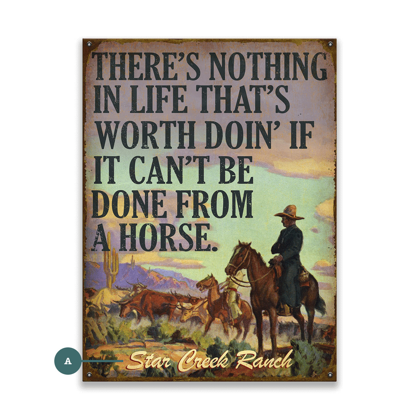 Nothing in Life Worth Doin' - Wood & Metal Wall Art