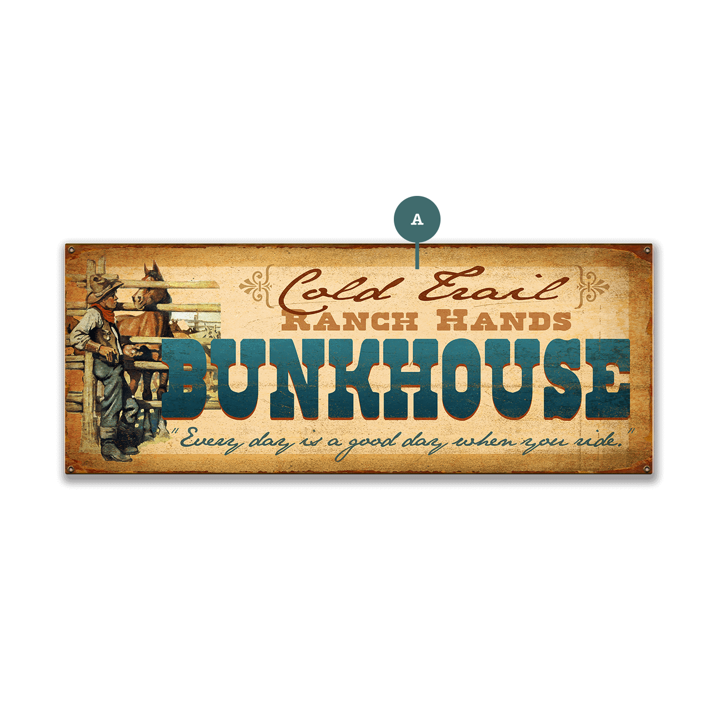 Ranch Hands Bunkhouse - Wood & Metal Wall Art