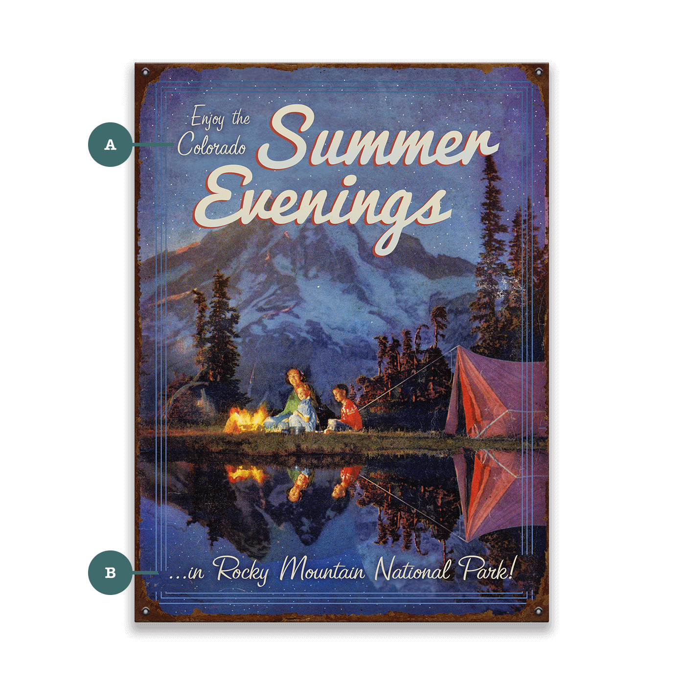 Enjoy the Summer Evenings - Wood & Metal Wall Art