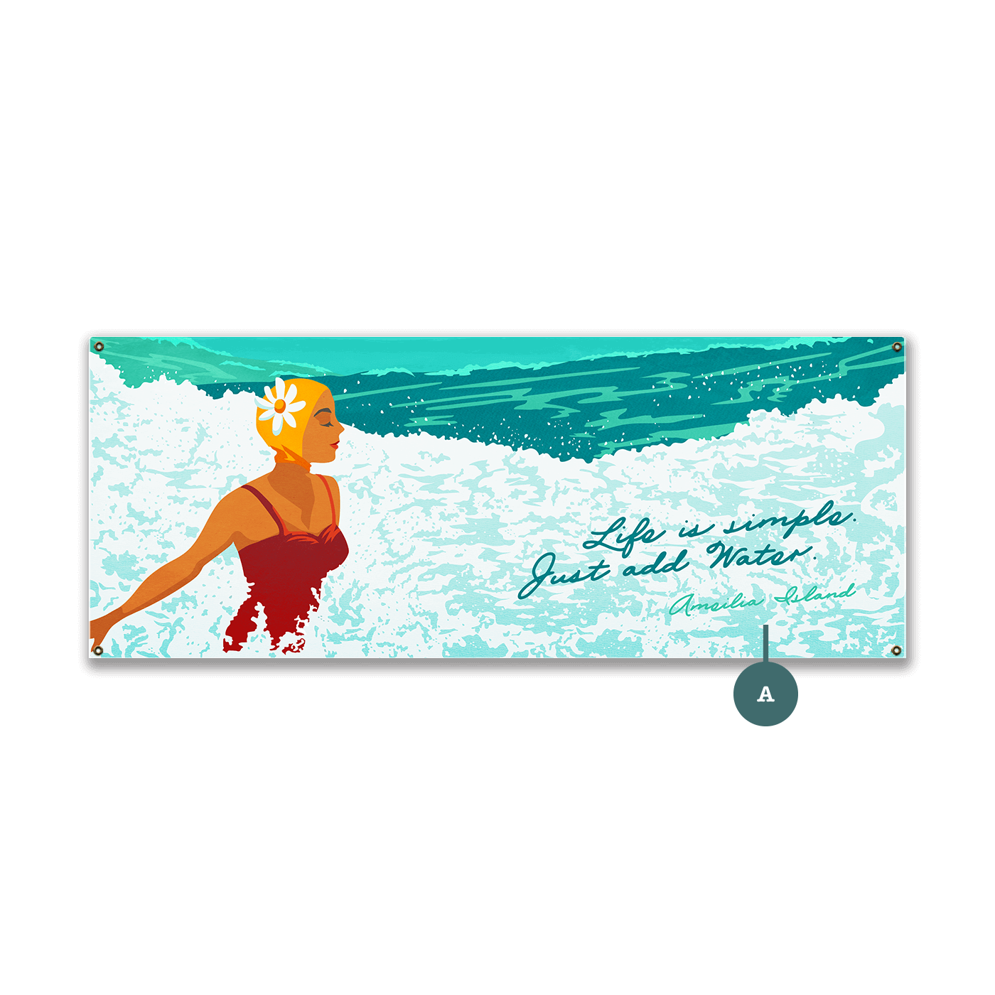 Life Is Simple Just Add Water Beach Sign- Wood & Metal Wall Art