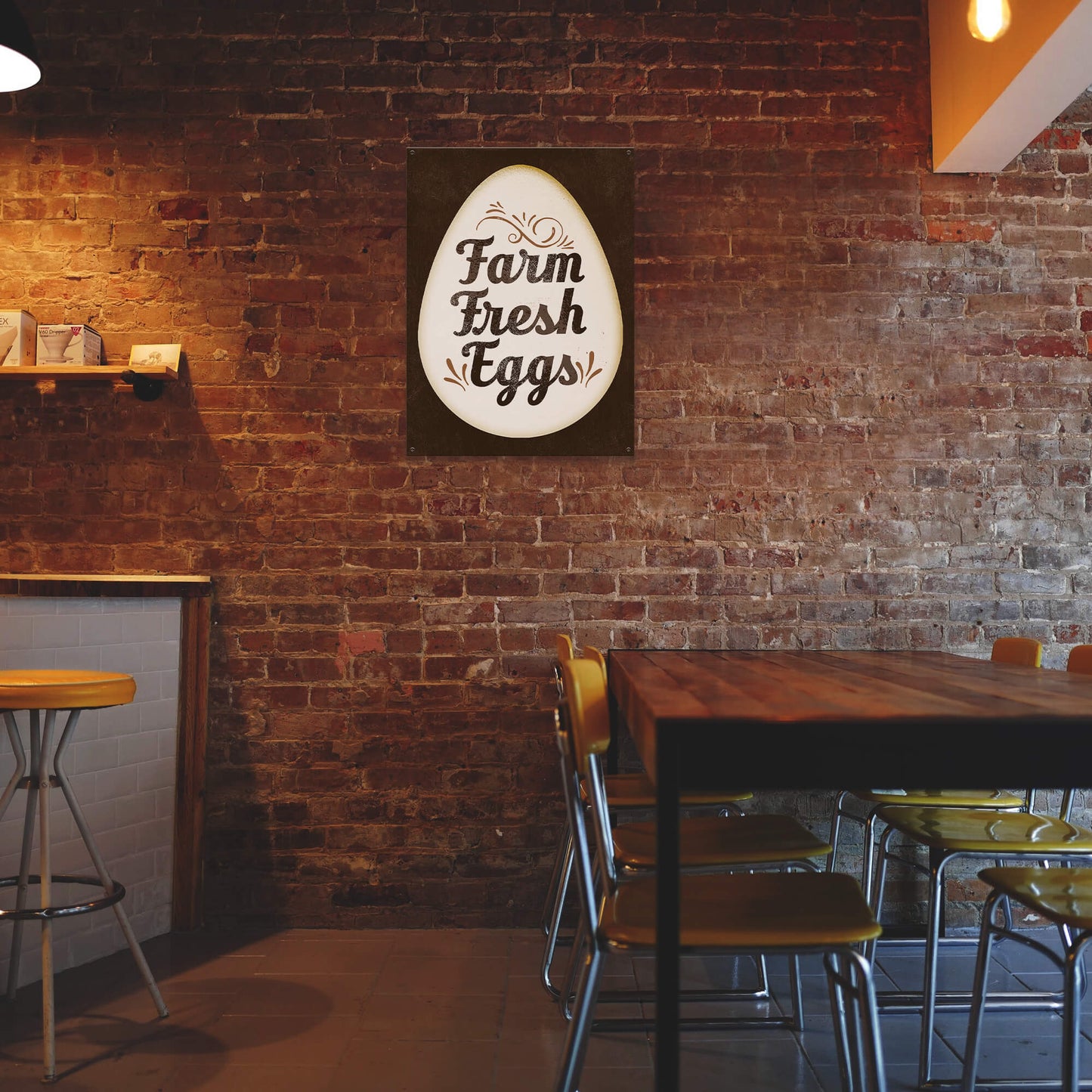 Farm Fresh Eggs - Wood & Metal Wall Art