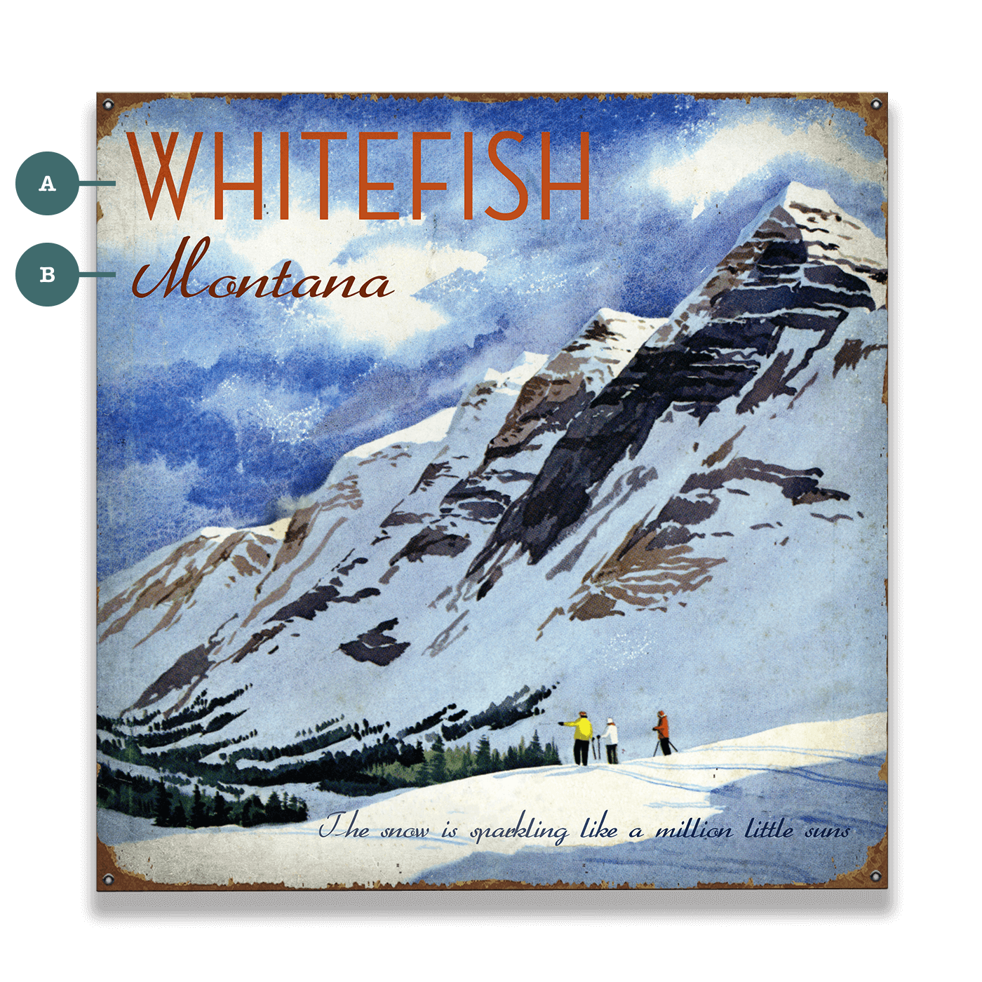 Winter's Sparkle - Wood & Metal Wall Art
