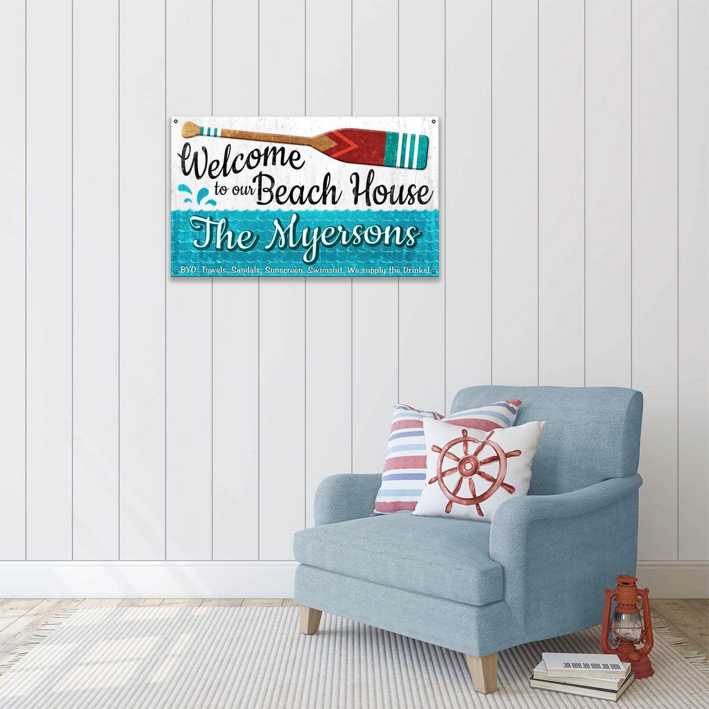 BYO: Towels to the Beach House - Wood & Metal Wall Art