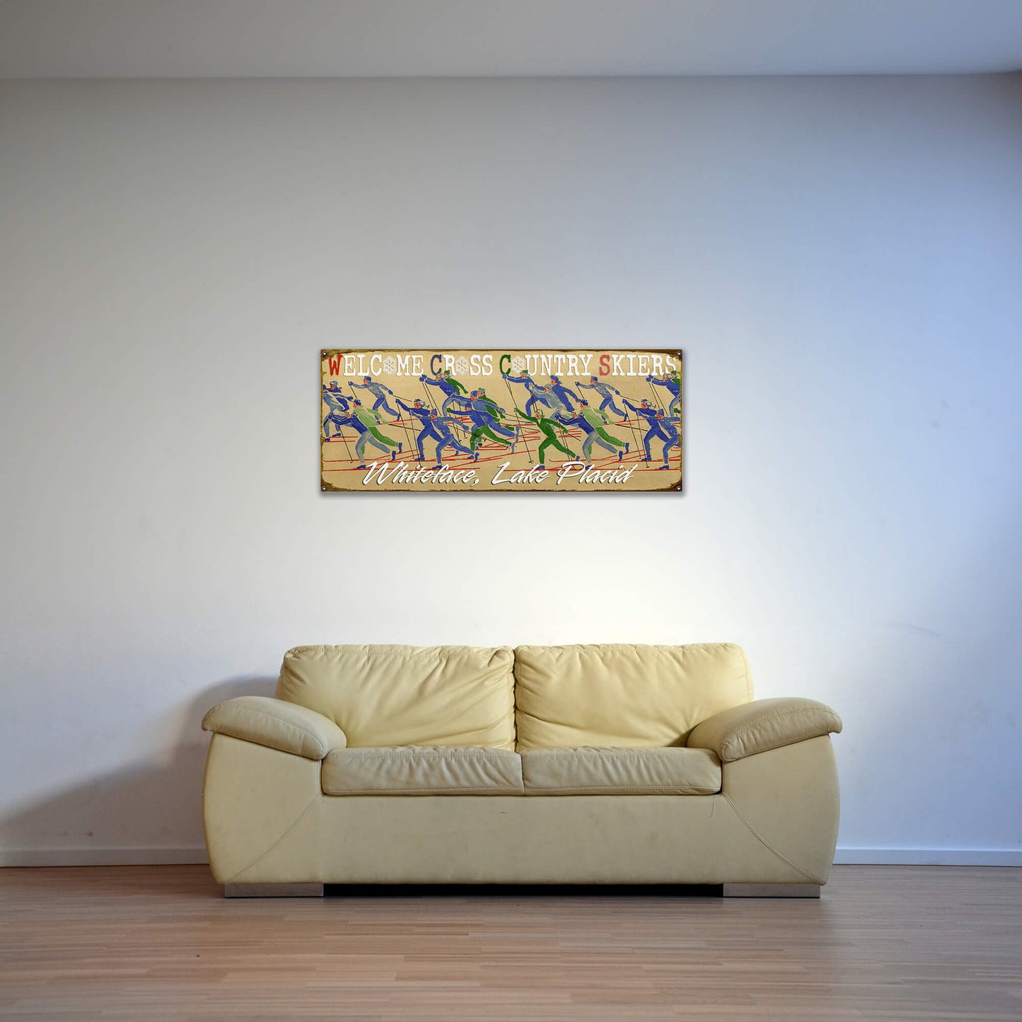 Welcome Cross Country Skiers - Wood & Metal Wall Art