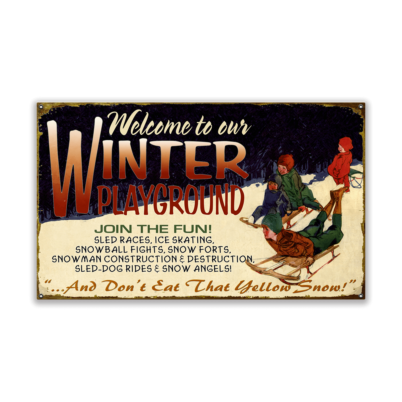 Yellow Snow: Generic - Wood & Metal Wall Art