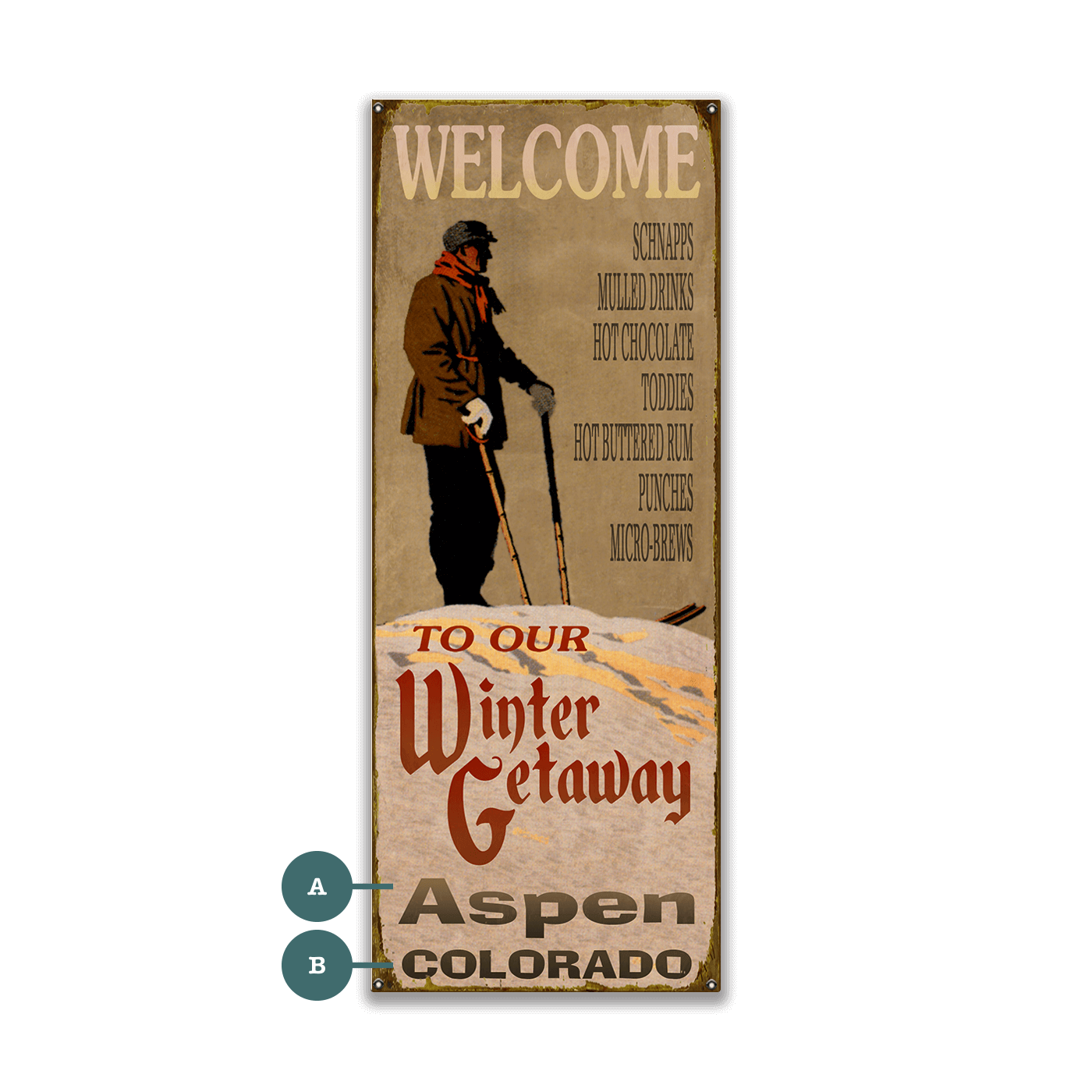 Winter Getaway - Wood & Metal Wall Art
