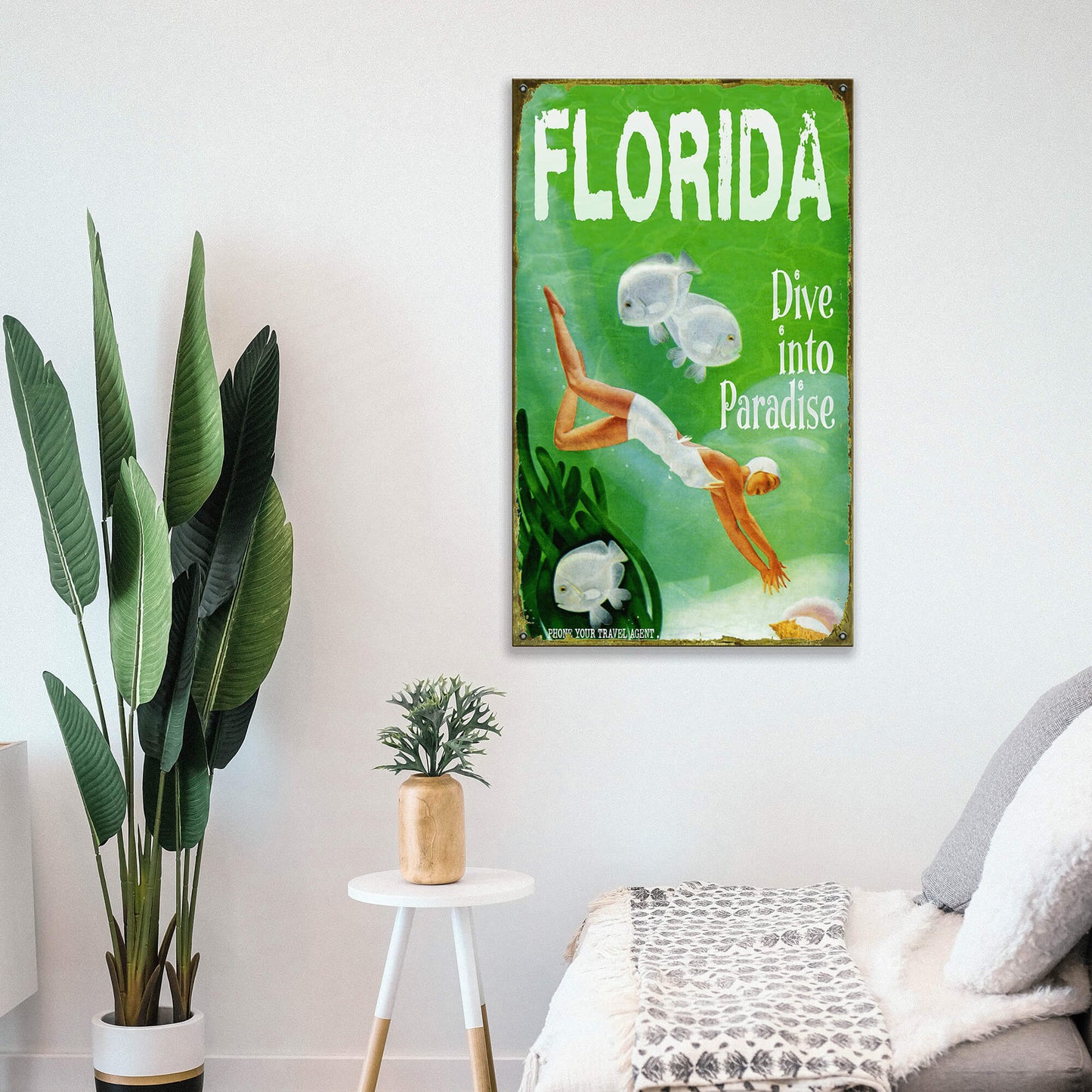 Dive Into Paradise - Wood & Metal Wall Art