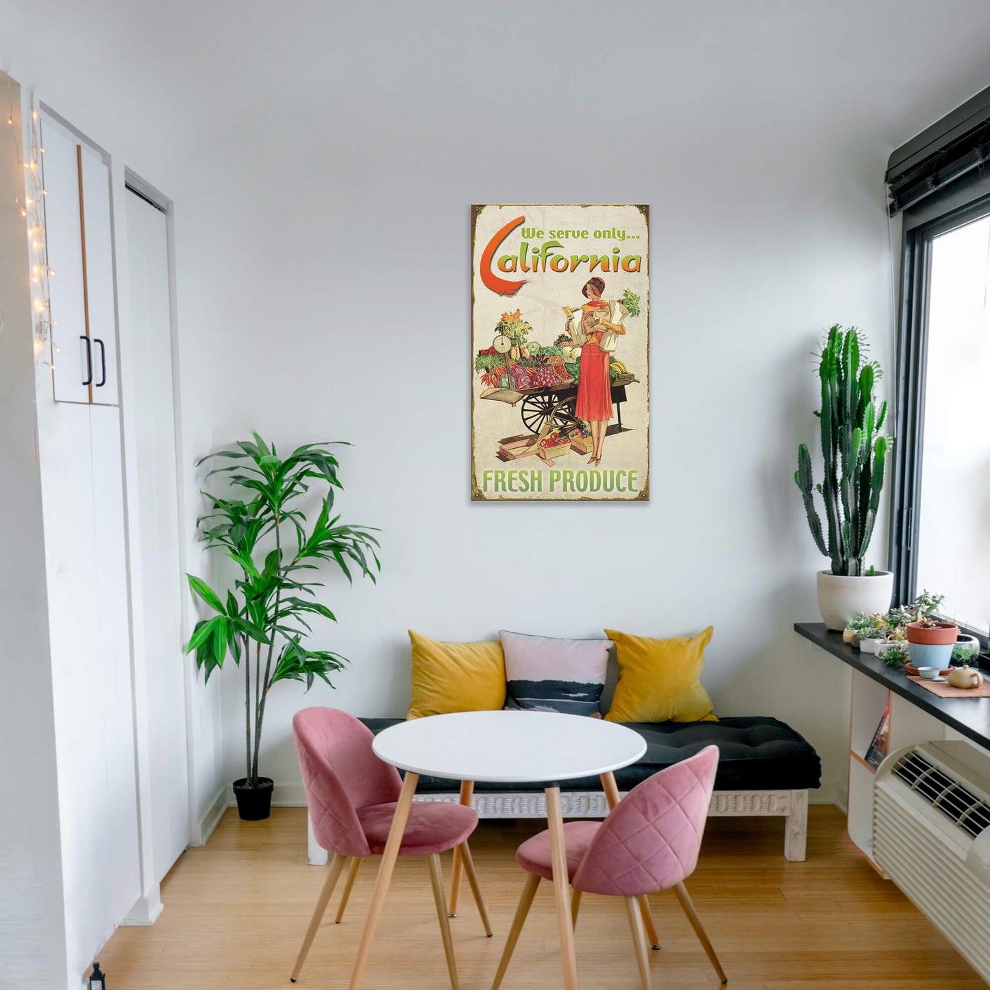 Fresh California Produce - Wood & Metal Wall Art