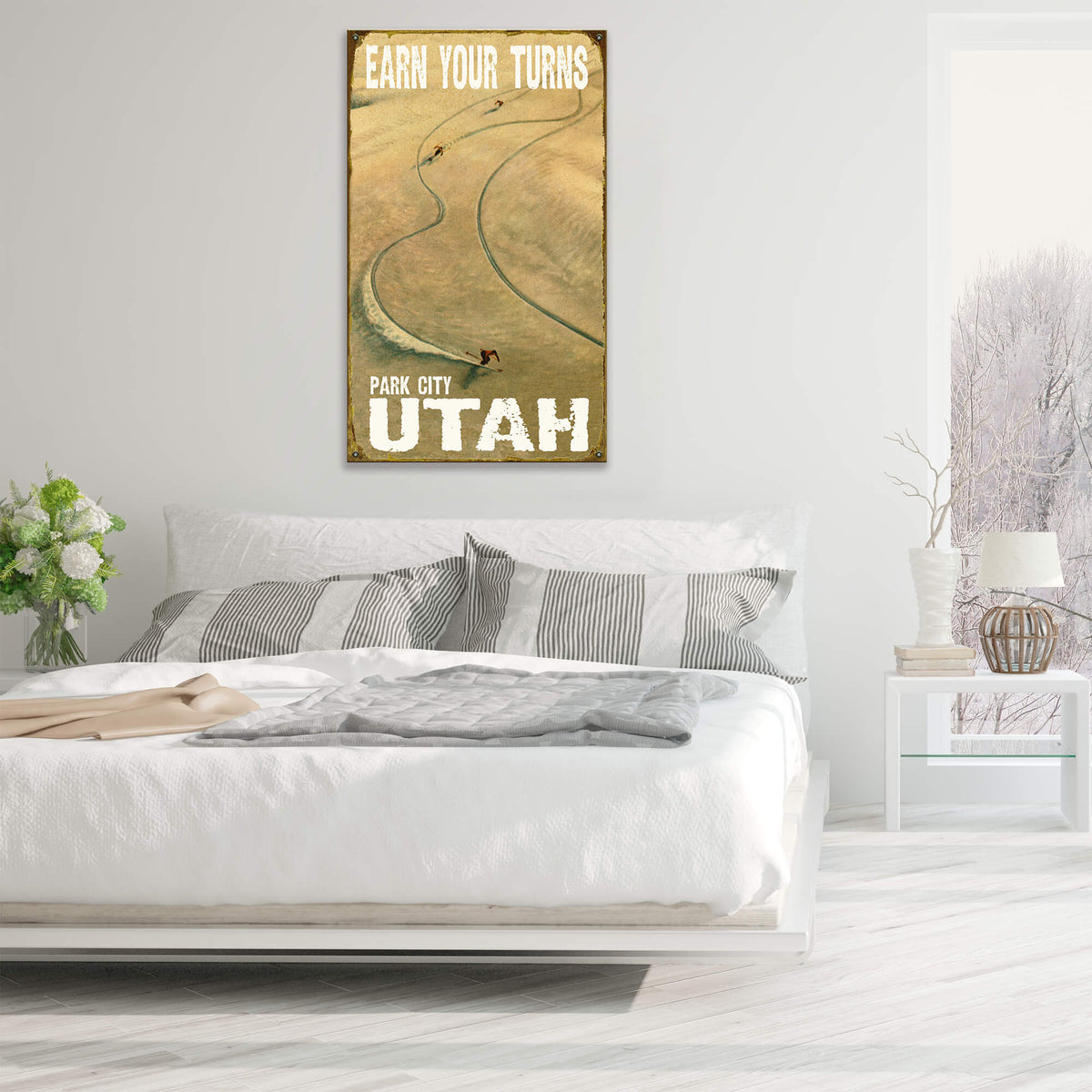 Earn Your Turns - Wood & Metal Wall Art