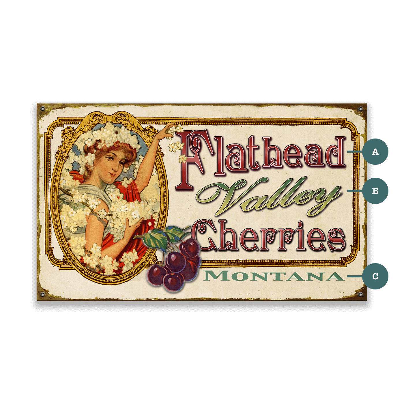 Cherry Queen - Wood & Metal Wall Art