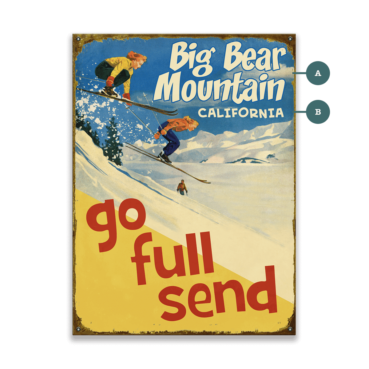 Go Full Send - Wood & Metal Wall Art