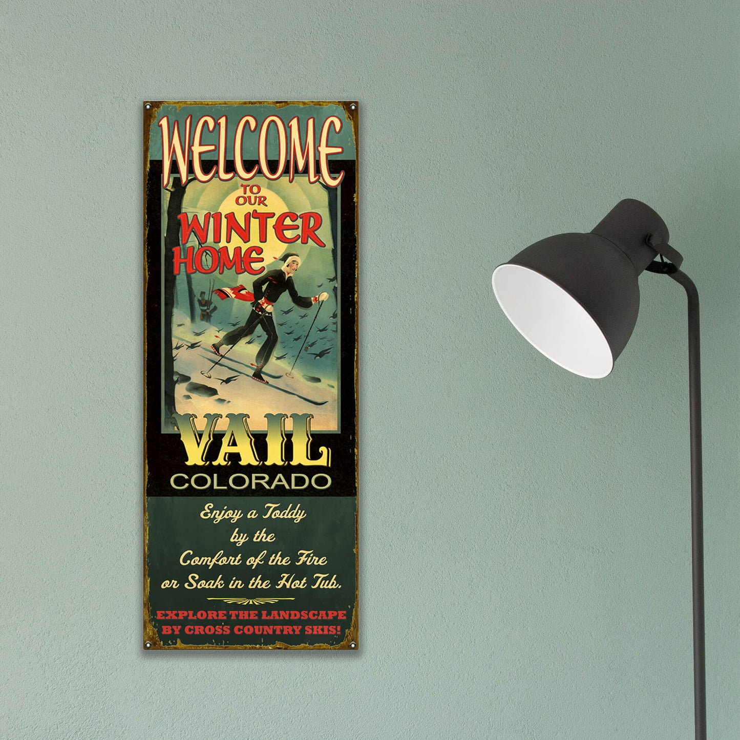 Winter Home XCountry: Personalized - Wood & Metal Wall Art