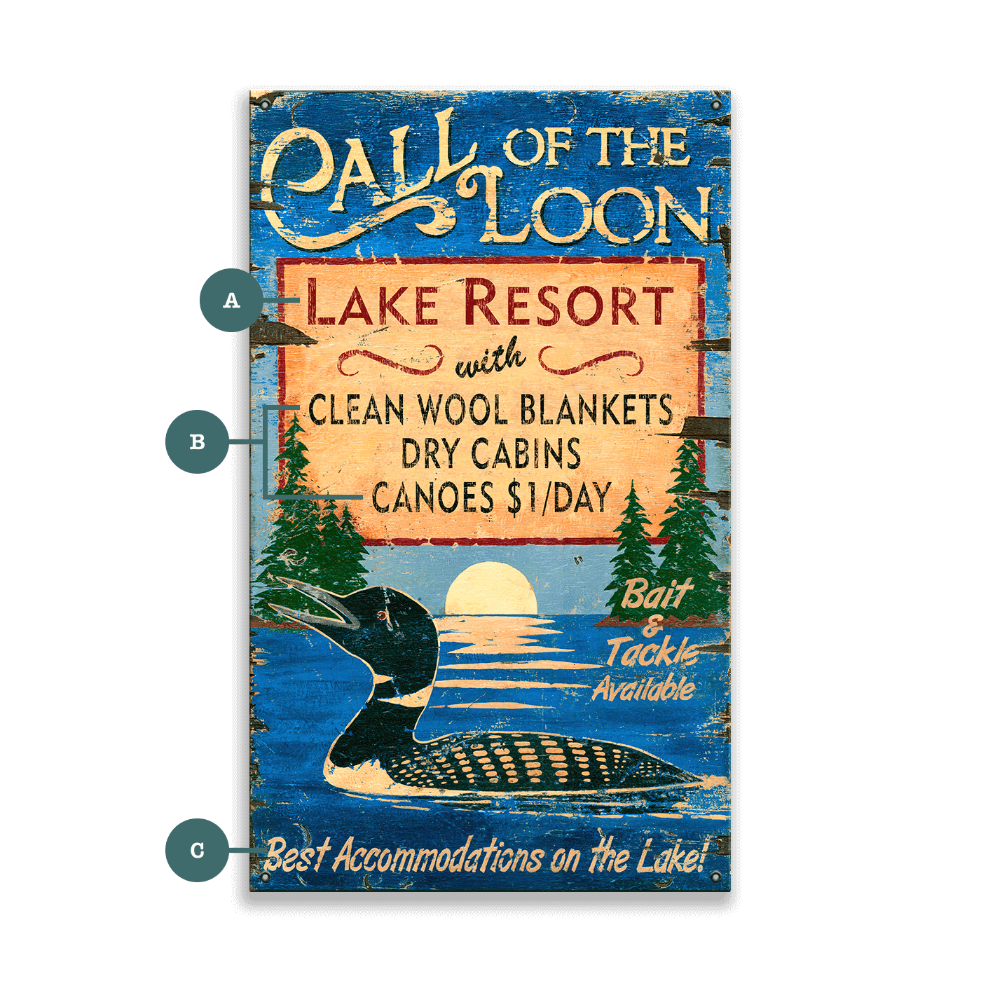 Call of the Loon - Wood & Metal Wall Art