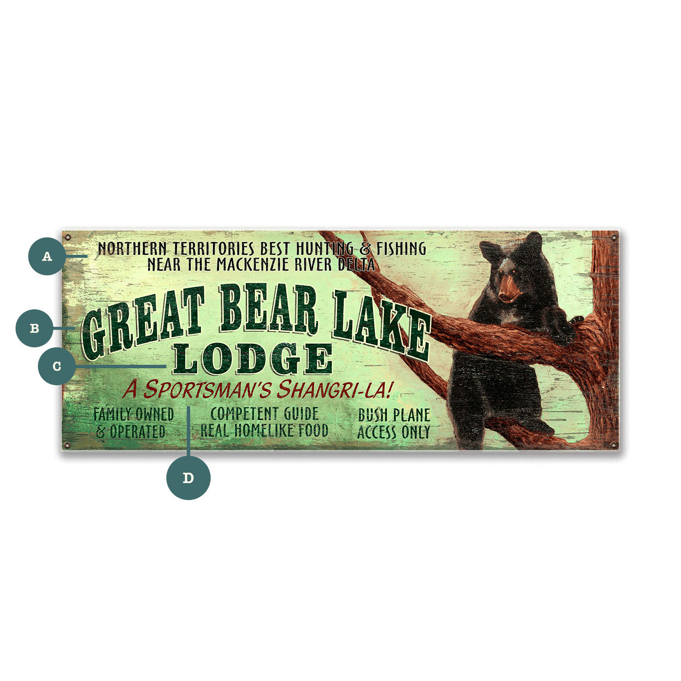 Great Bear Lake Lodge - Wood & Metal Wall Art