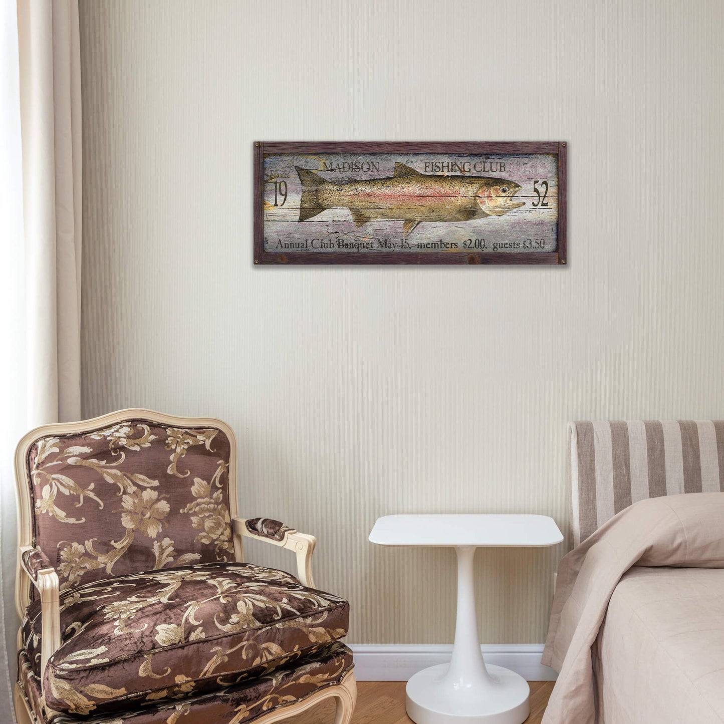 Fishing Club - Wood & Metal Wall Art