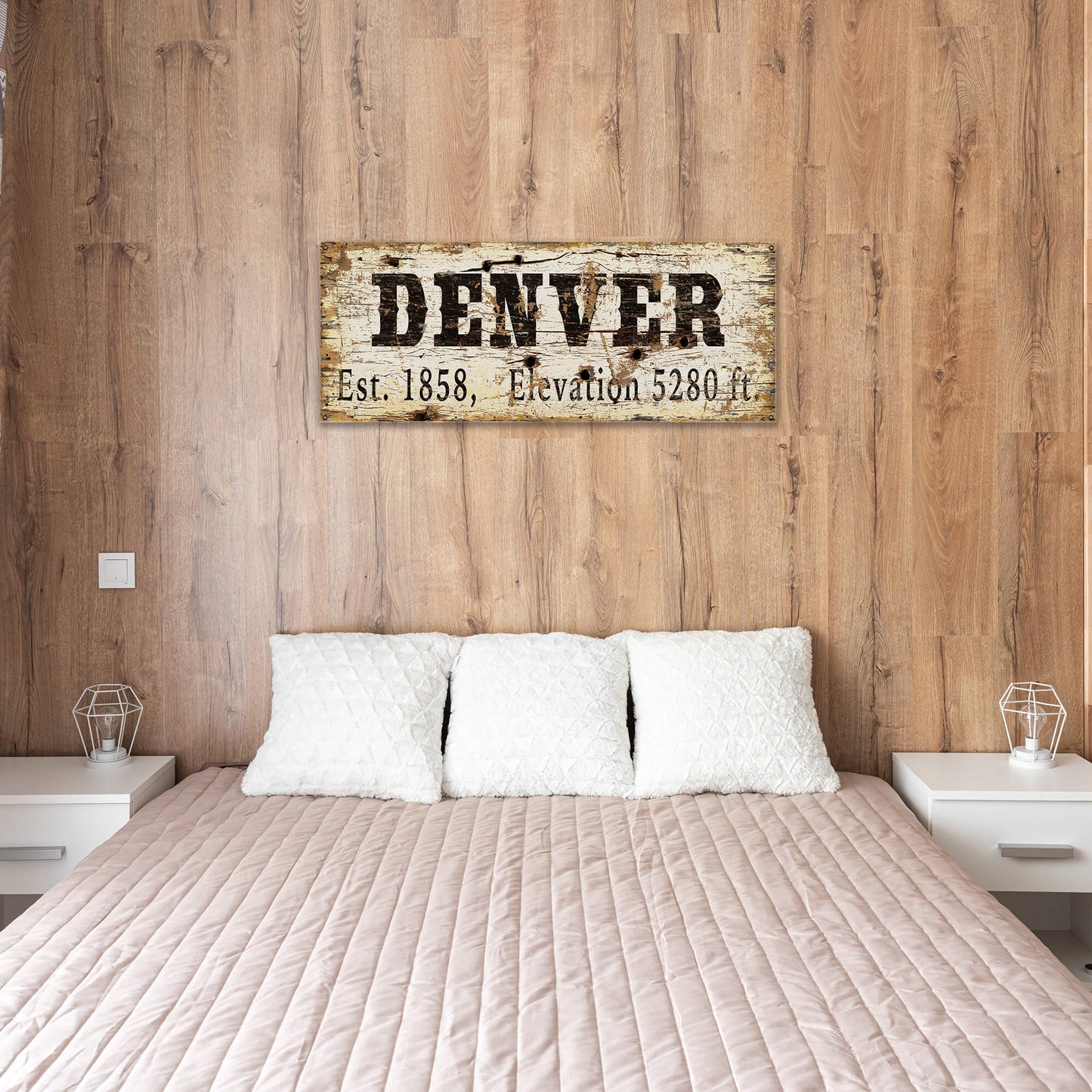 Denver Established & Elevation - Wood & Metal Wall Art