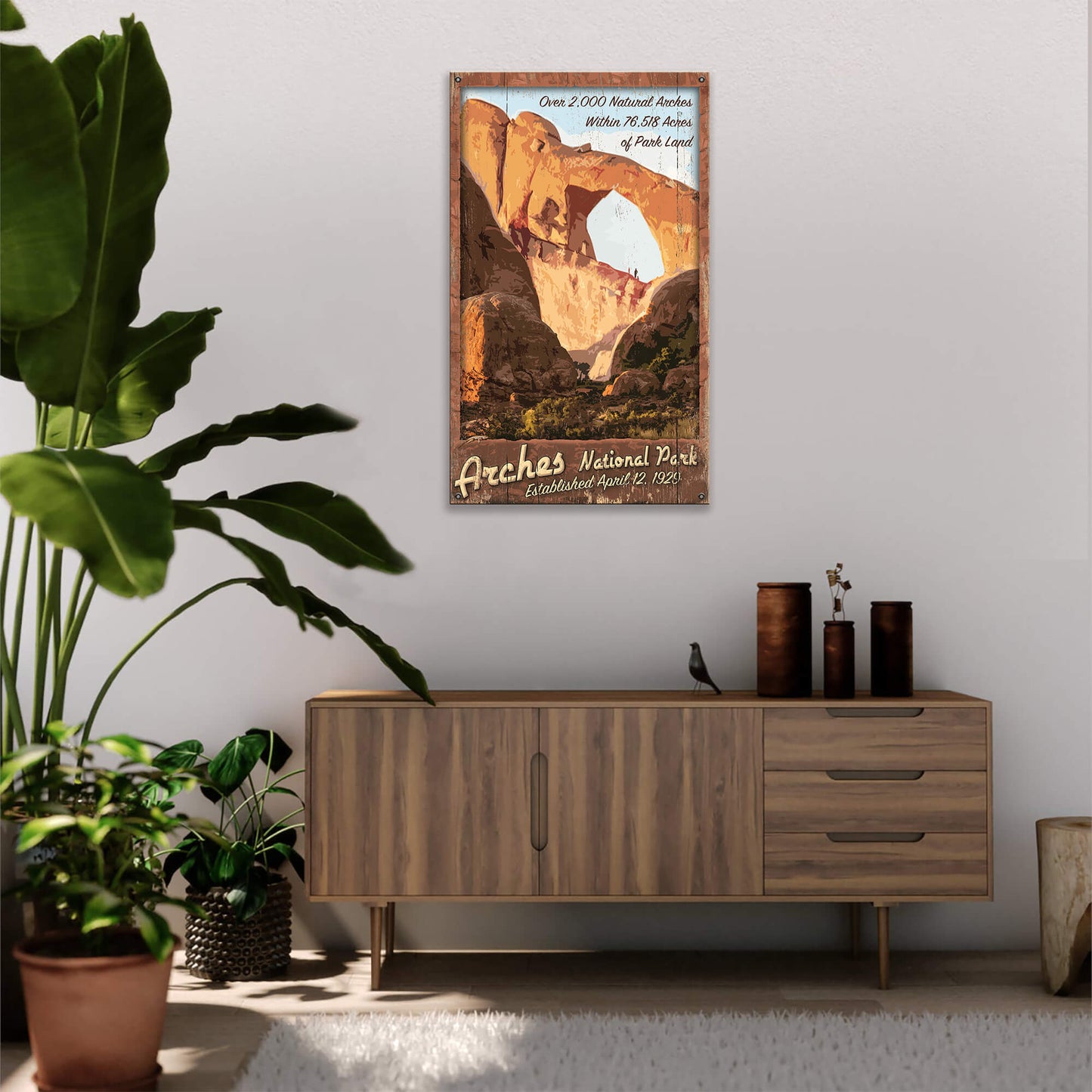 Arches National Park: Historic 1929 Edition - Wood & Metal Wall Art
