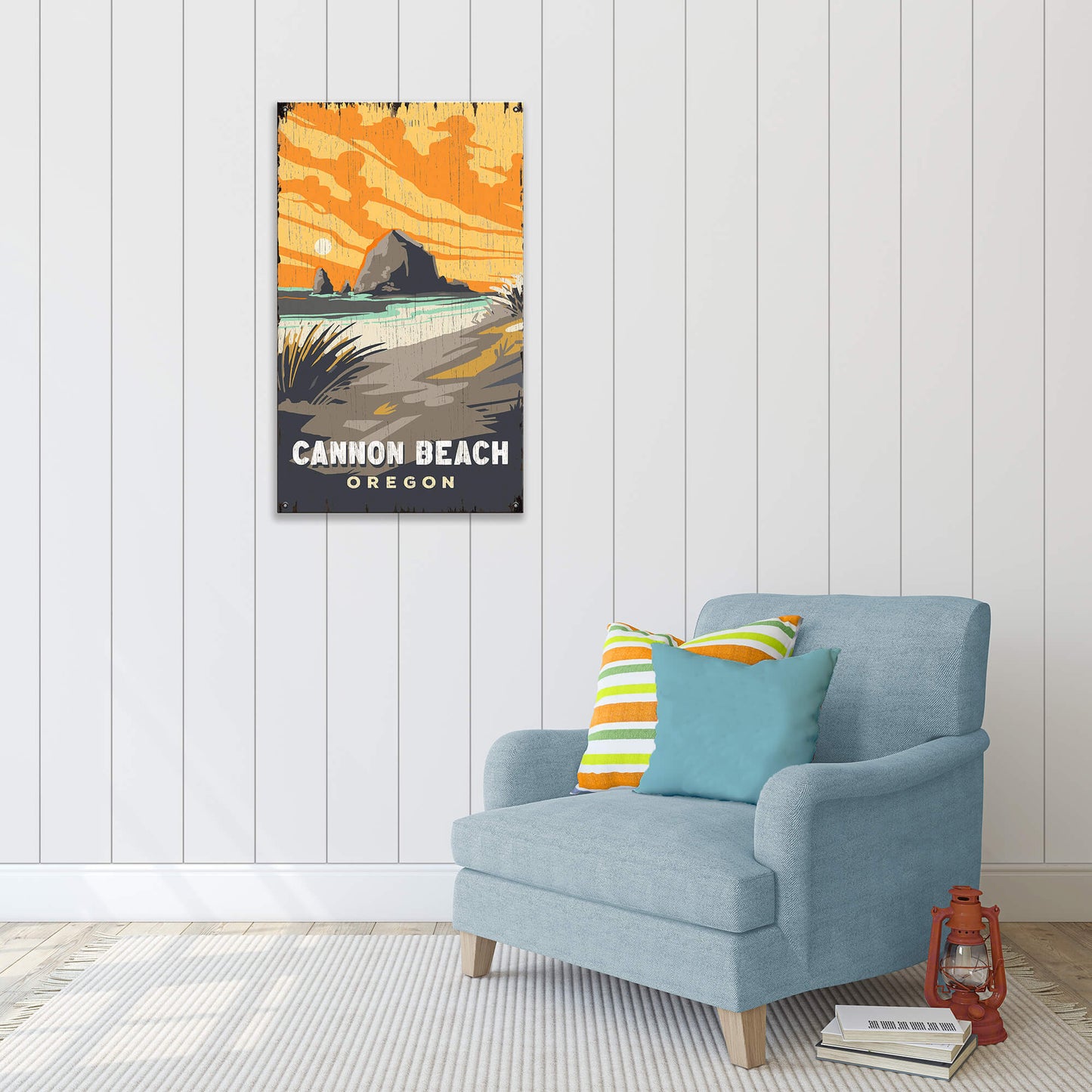 Cannon Beach Sunset - Wood & Metal Wall Art