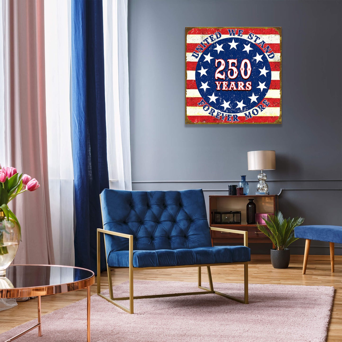 United We Stand – 250 Years Forever More - Wood & Metal Wall Art