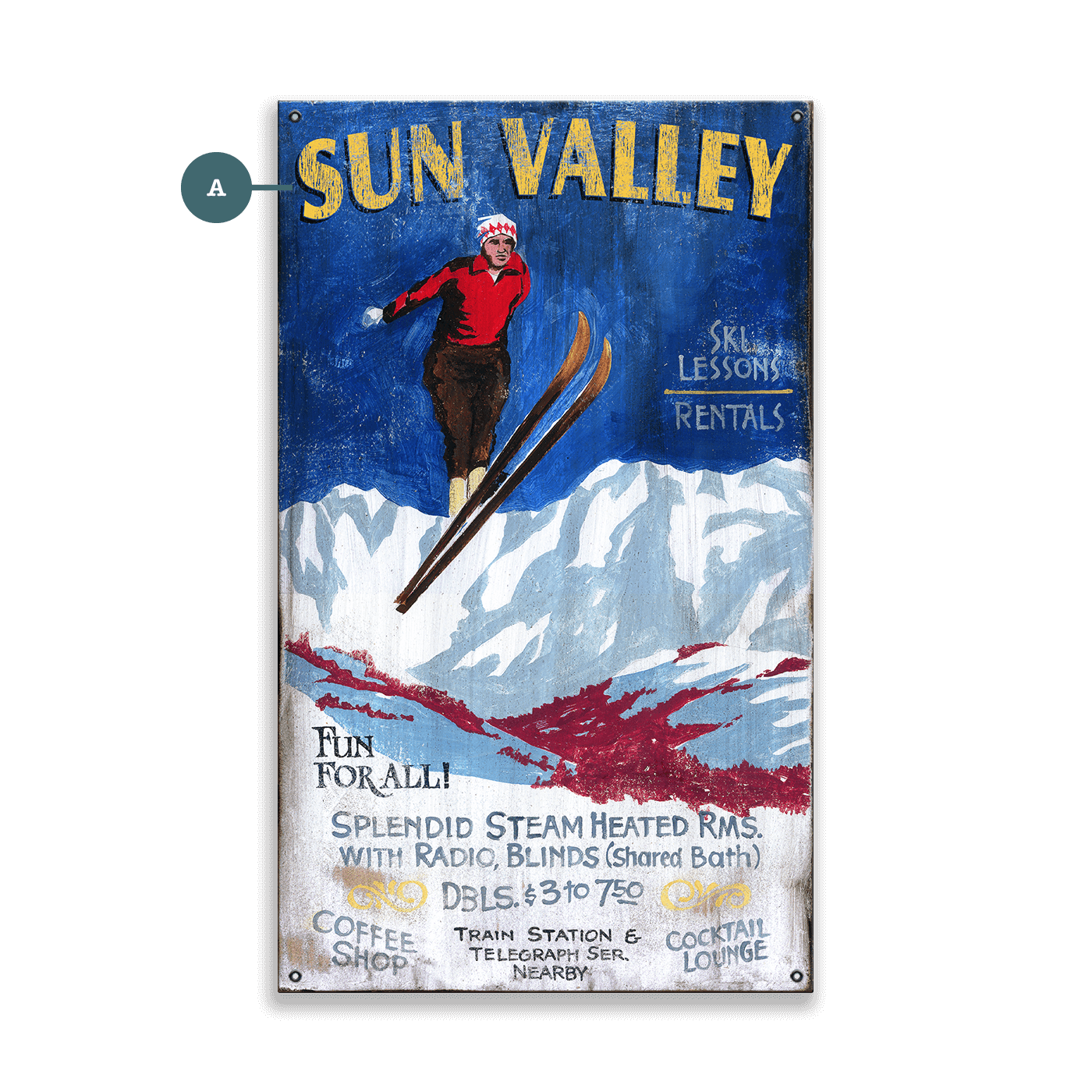 Ski Sun Valley - Wood & Metal Wall Art