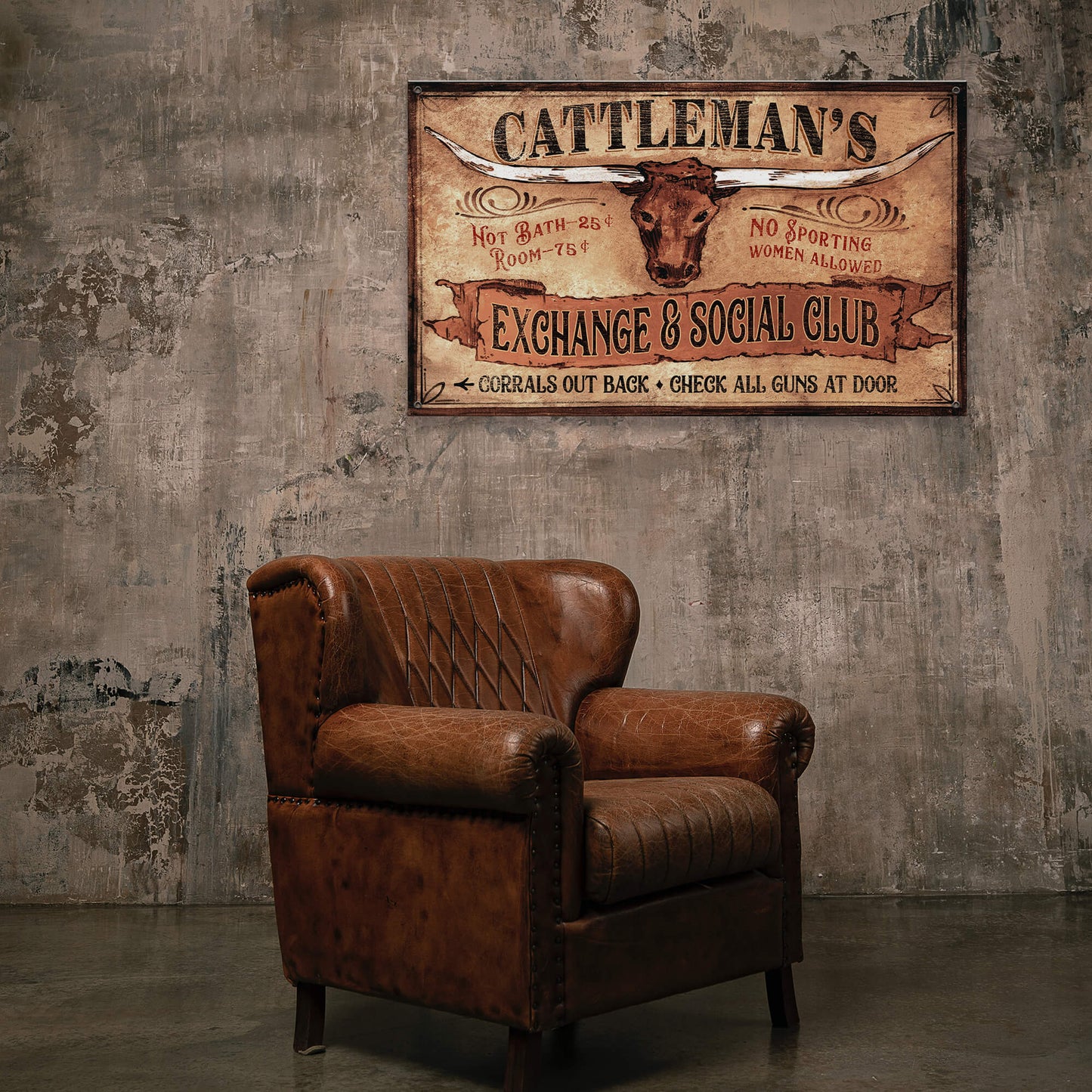 Cattleman's Exchange - Wood & Metal Wall Art