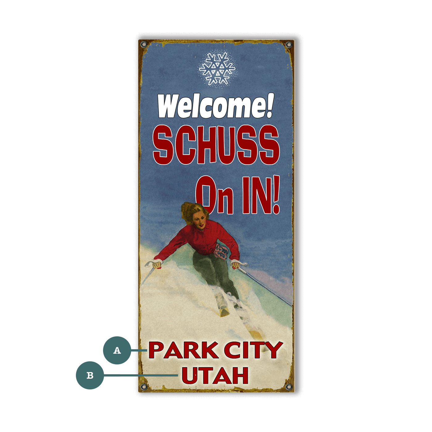 Shuss On In! - Wood & Metal Wall Art