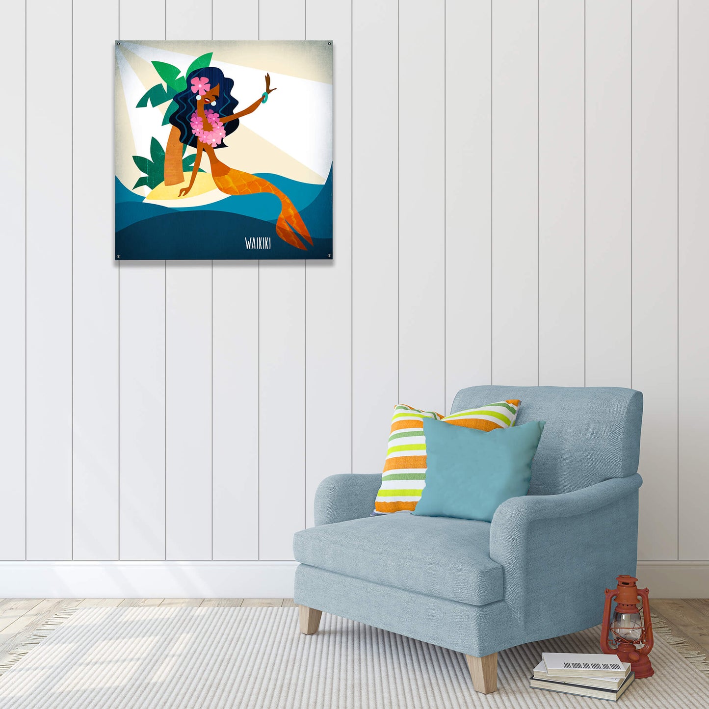 Mermaid's Isle: Square - Wood & Metal Wall Art