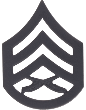 USMC ENLISTED Rank  Black Metal Pin-ons -  Pair