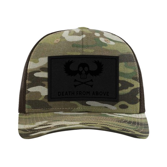 Death From Above Leather Patch Tactical Snapback