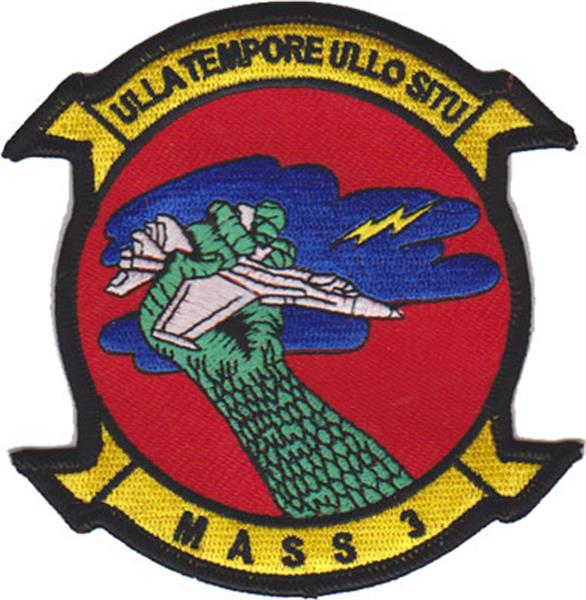 Marine Air Support Squadron 3 USMC Patch - Ulla Tempore Ullo Situ