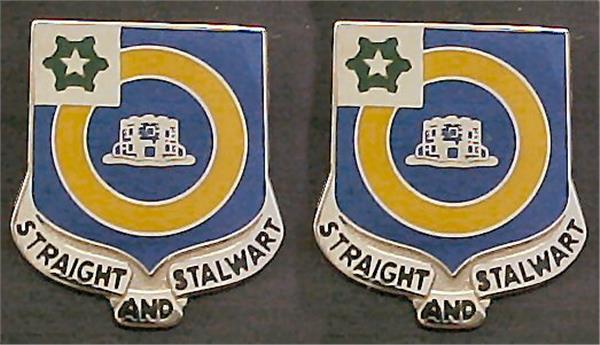 41st Infantry Regiment Distinctive Unit Insignia - Pair - Straight And Stalwart