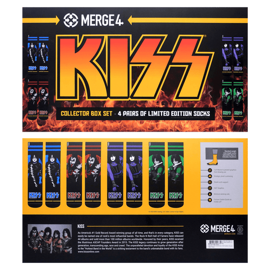 Merge4 KISS Collection LTD Crew Socks Box Set (4 Pairs)