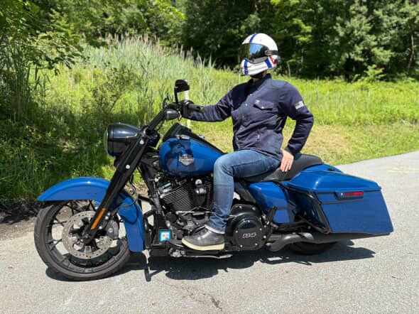 Protective Summer Mesh Shirt for Women - Navy Blue Solid with Pads