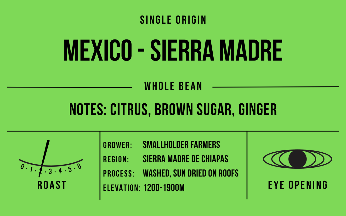 Mexico Sierra Madre, City (mild) Roast