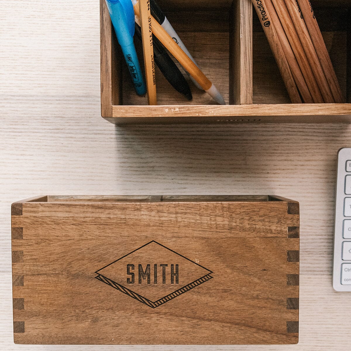 Acacia Desk Organizer: Diamond
