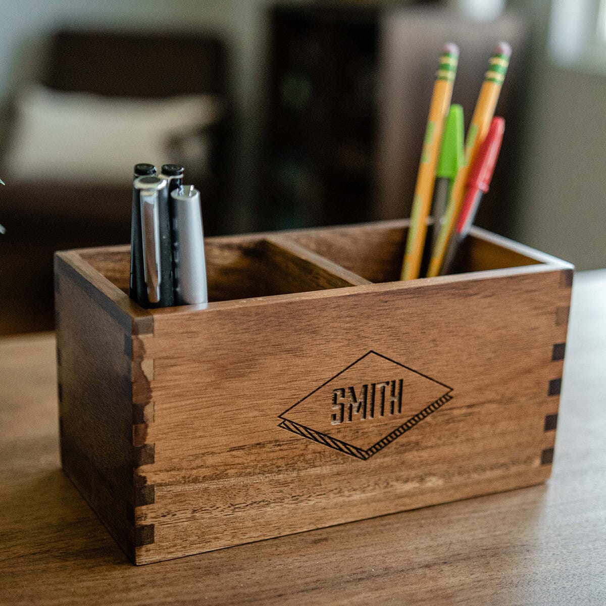Acacia Desk Organizer: Diamond