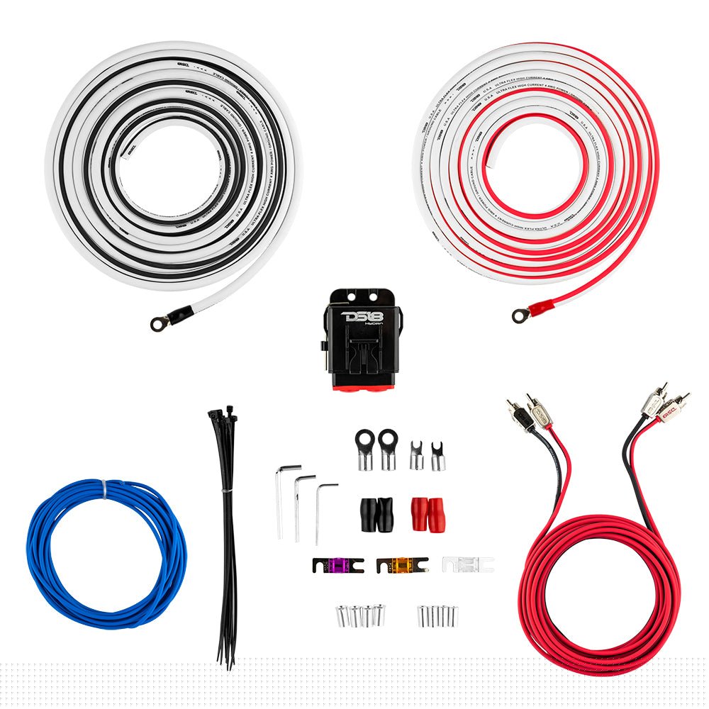 4-GA Marine Tinned OFC Amplifier Installation Kit - WHITE