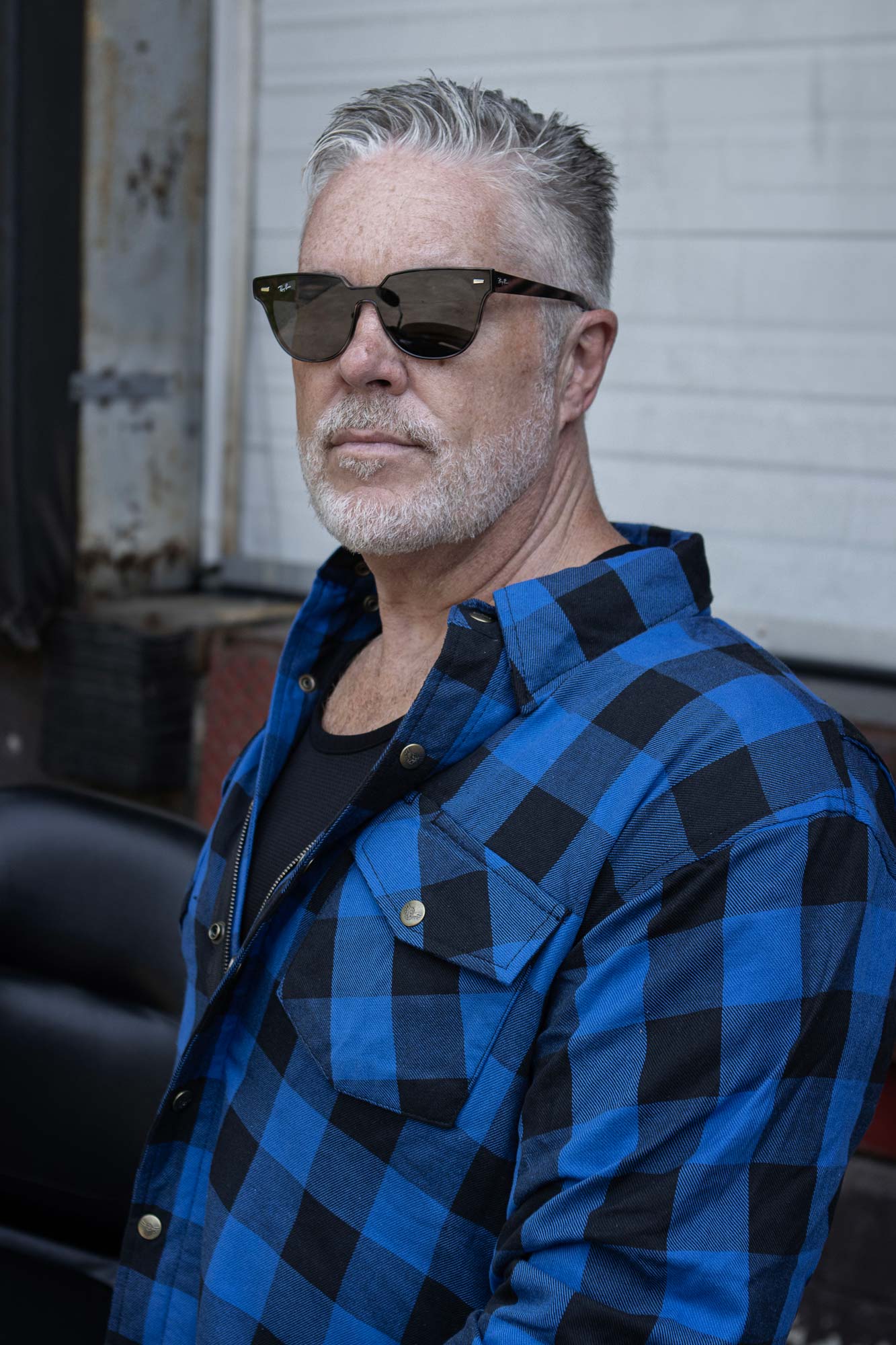 Milwaukee Leather Men's Neptune Black CE Armored Flannel Shirt with Aramid Reinforced Zones - MPM1634