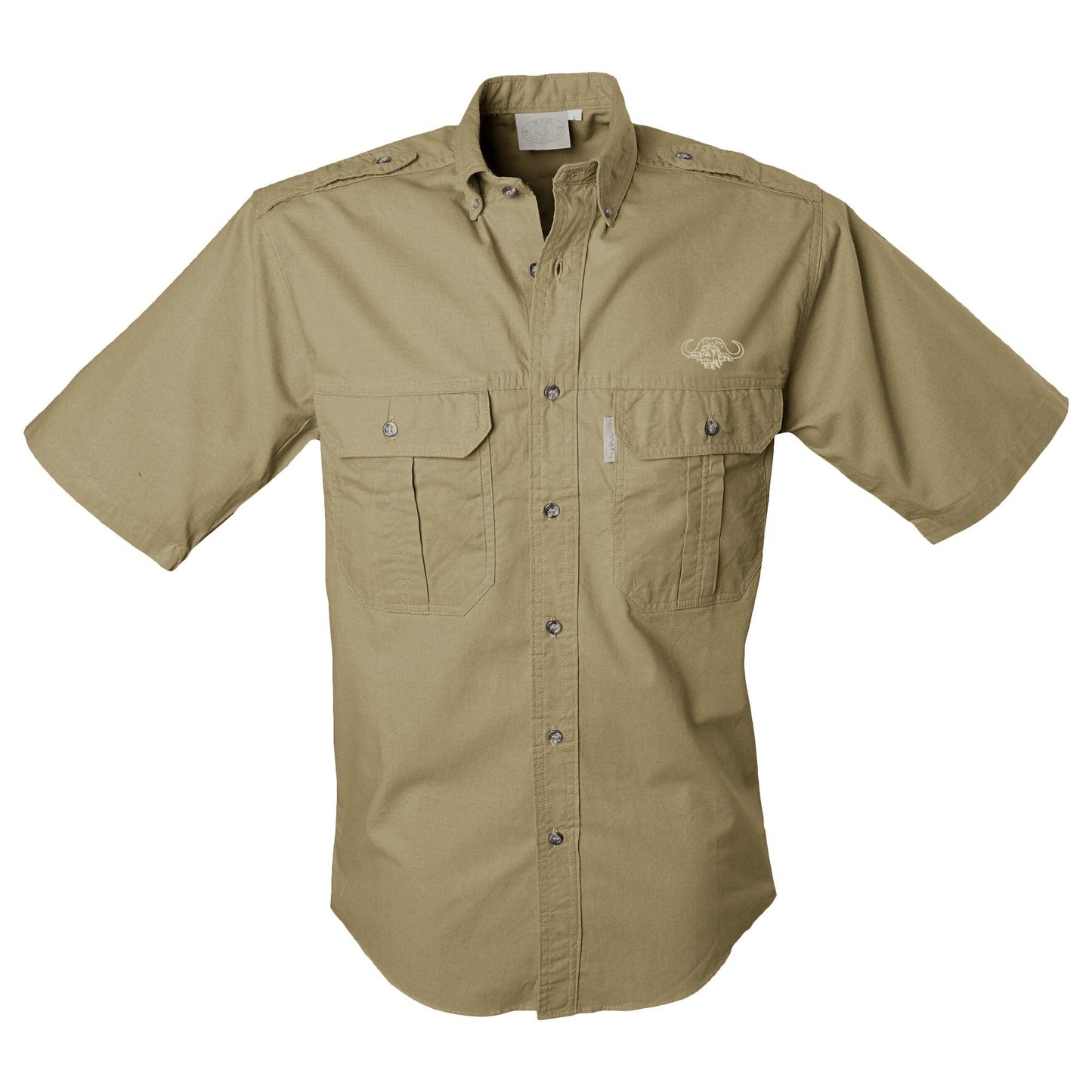 Trail Shirt for Men with Embroidered Buffalo Logo - S/Sleeve
