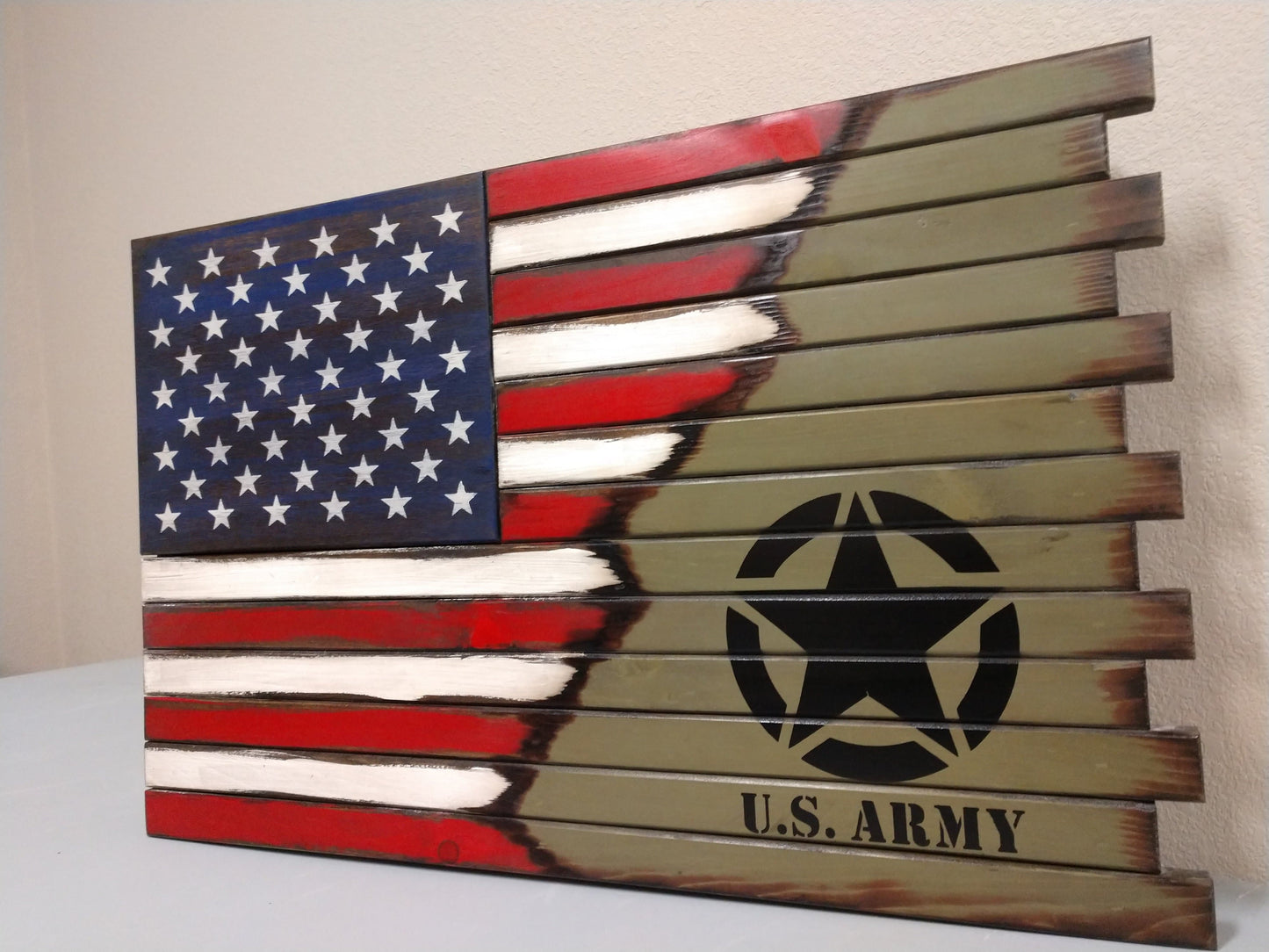 Small Hidden Gun Case with ½ USA Flag and ½ Graphic Design