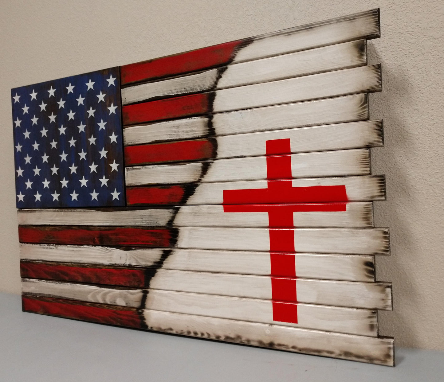 Small Hidden Gun Case with ½ USA Flag and ½ Graphic Design