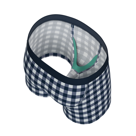 The Mad for Plaid | Navy Gingham Boy's Boxer Briefs