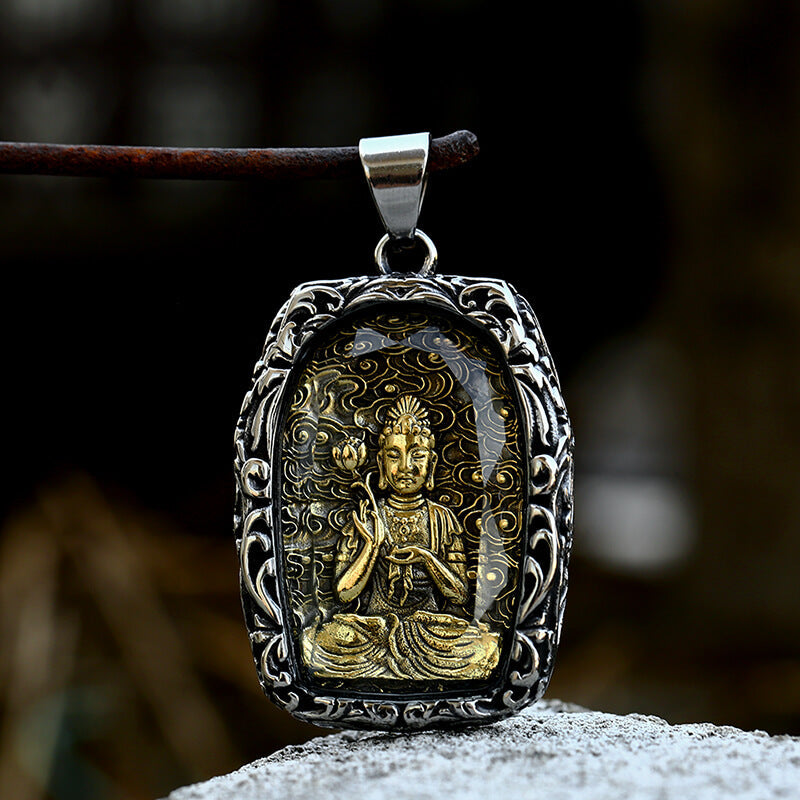 Buddhist Bodhisattva Stainless Steel Pendant